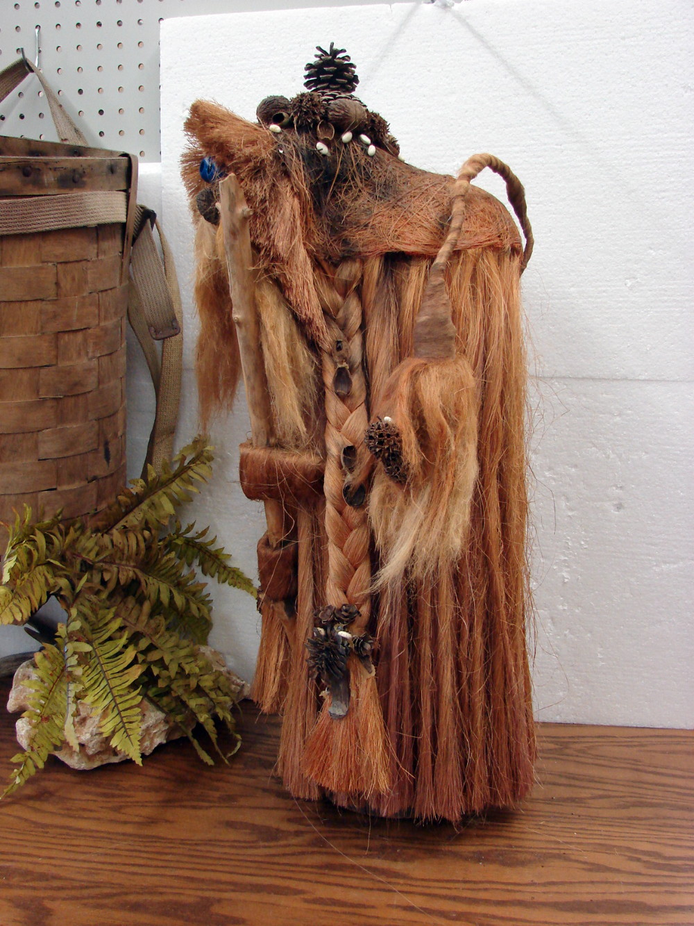 Huge Vintage Ken Arensbak The Original Arensbak 28" Naturals Troll w/ Walking Stick - Image 3