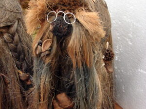 Vintage Ken Arensbak The Original Arensbak 18" Naturals Troll w/ Walking Stick Sea Shells