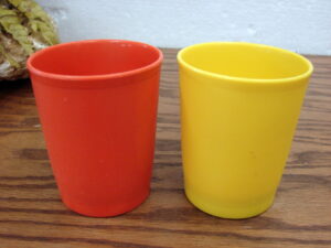 Set/2 Vintage Tupperware #1251 Harvest Color Juice Glasses