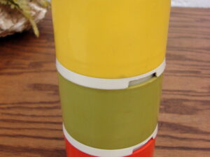 3 Section Vintage Tupperware Stack Spice Shakers Camping Harvest Colors