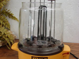 Vintage Wear Ever Kabob-It Electric Hot Hors D Oeuvre Maker Skewers Rotisserie PYREX Glass Tested