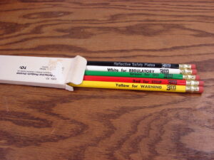 Set/5 Vintage Brand New 3M Reflective Products Division Promotional Pencil Set