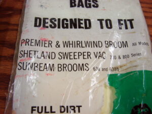 Set/7 Brand New Premier Whirlwind Broom Shetland Sweeper Vac 700 800 Series Sunbeam Brooms Vacuum Cleaner Bags