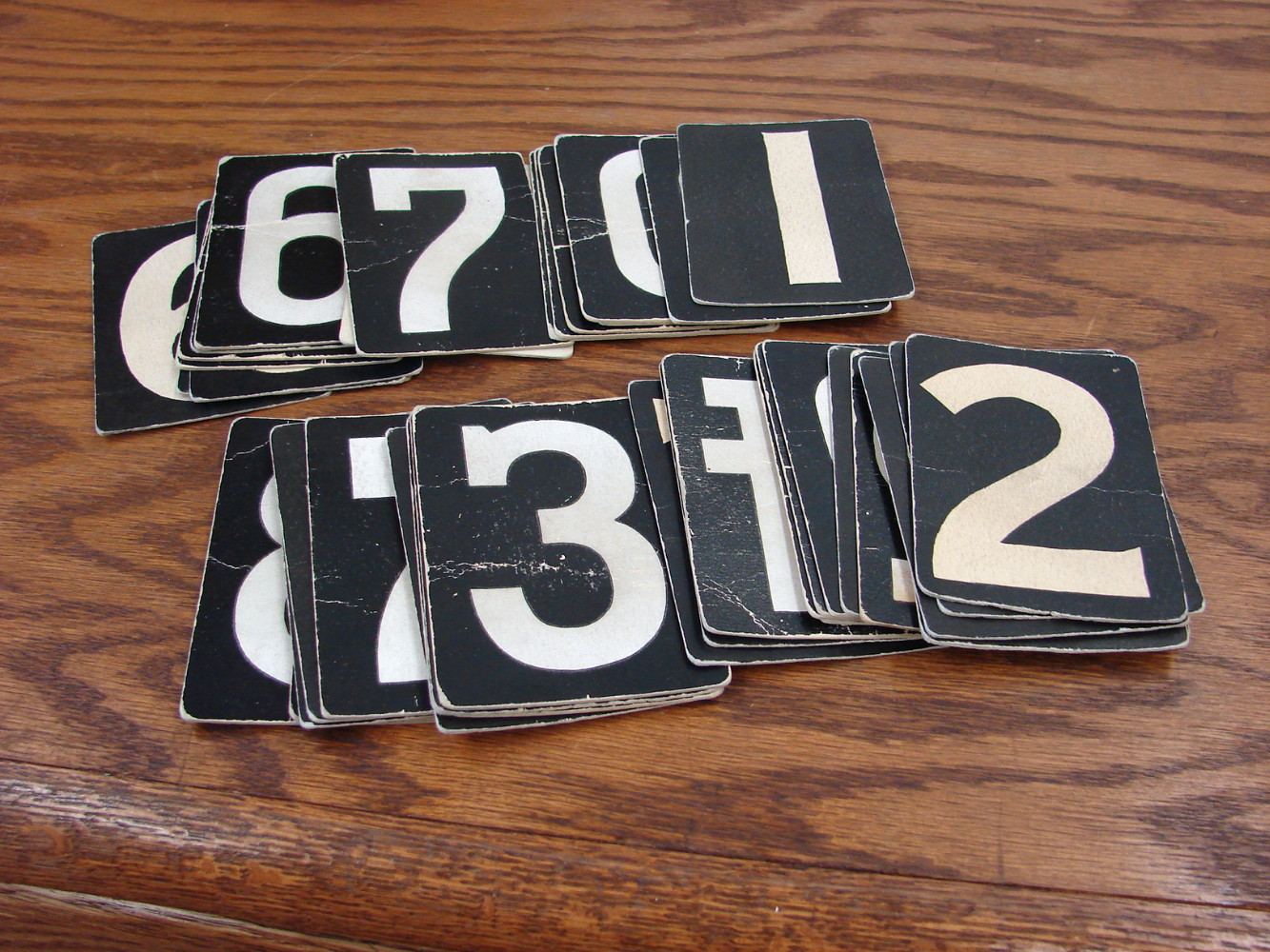 35 Vintage Cardboard Number Lettering For Church Hymn Board 3 1/2"