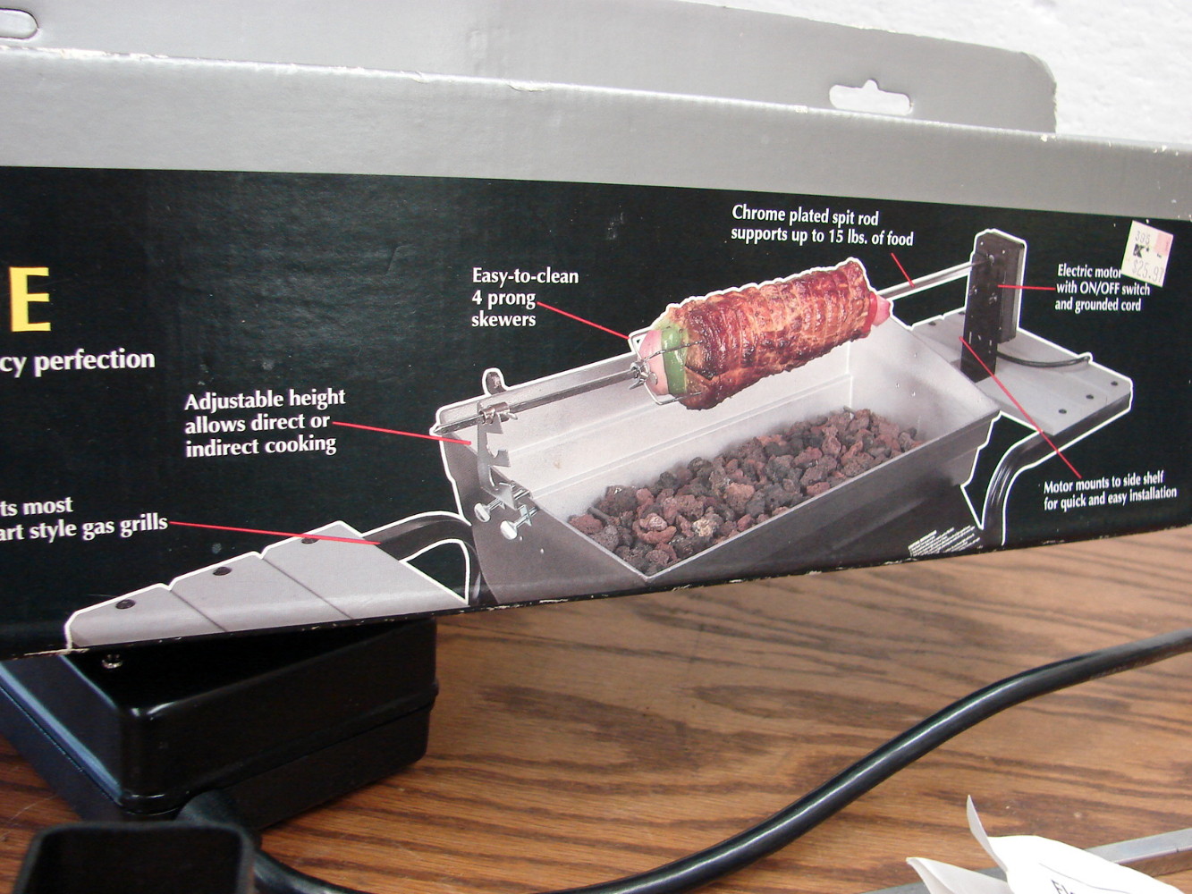 Char-Broil Electric Rotisserie Motor Spit Parts Missing Tested Working - Image 2