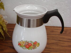 Vintage Corning Ware Spice of Life P-166 Bulbous Coffee Pot Carafe No Lid
