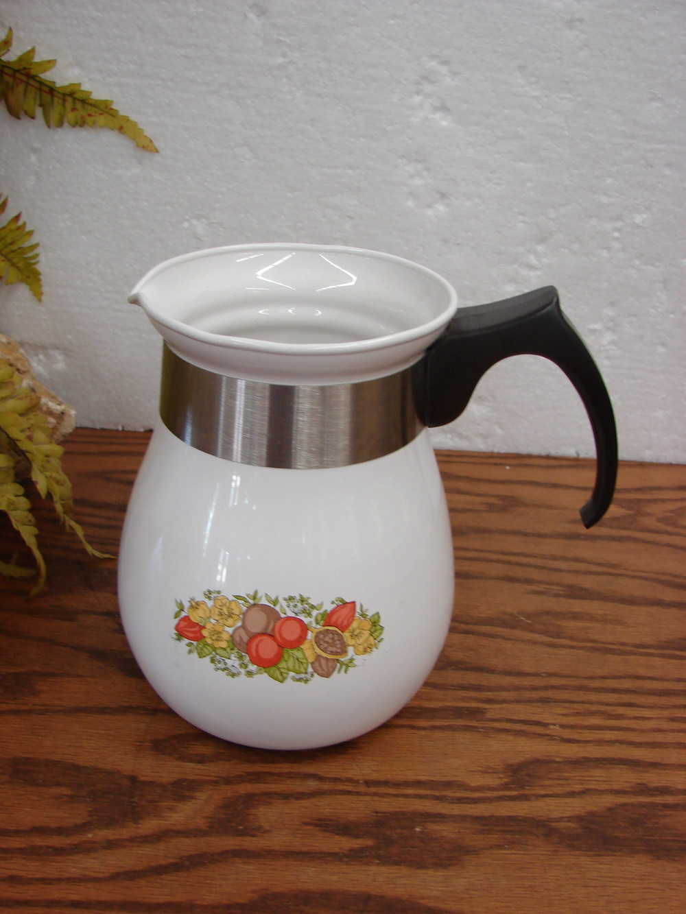 Vintage Corning Ware Spice of Life P-166 Bulbous Coffee Pot Carafe No Lid
