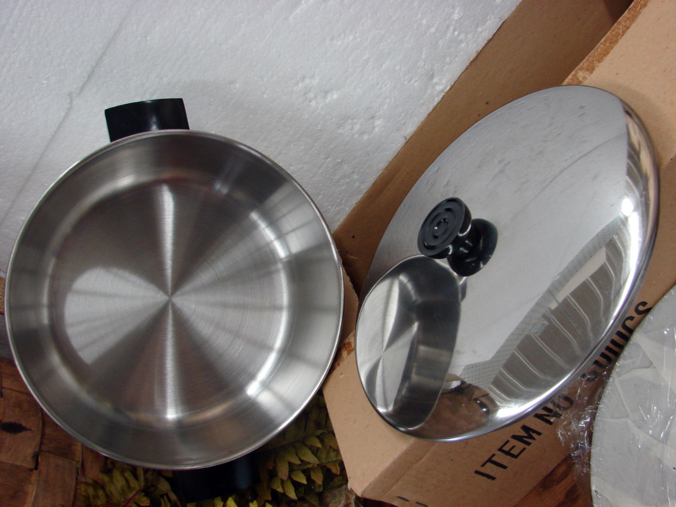 Brand New Vintage 6 pc David Craft Skillets Stock Pot Stainless Steel Copper Bottom Cookware - Image 2