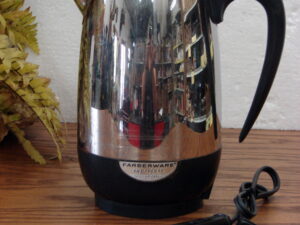 Vintage Early Farberware 8 Cup Stainless Steel Superfast Electric Coffee Percolator Tested #138