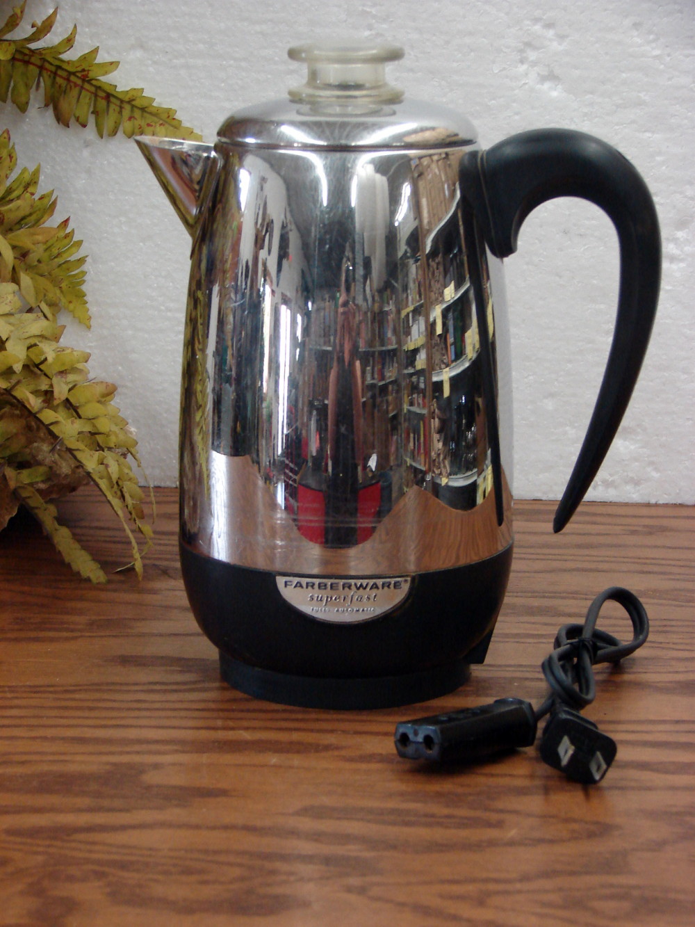 Vintage Early Farberware 8 Cup Stainless Steel Superfast Electric Coffee Percolator Tested #138