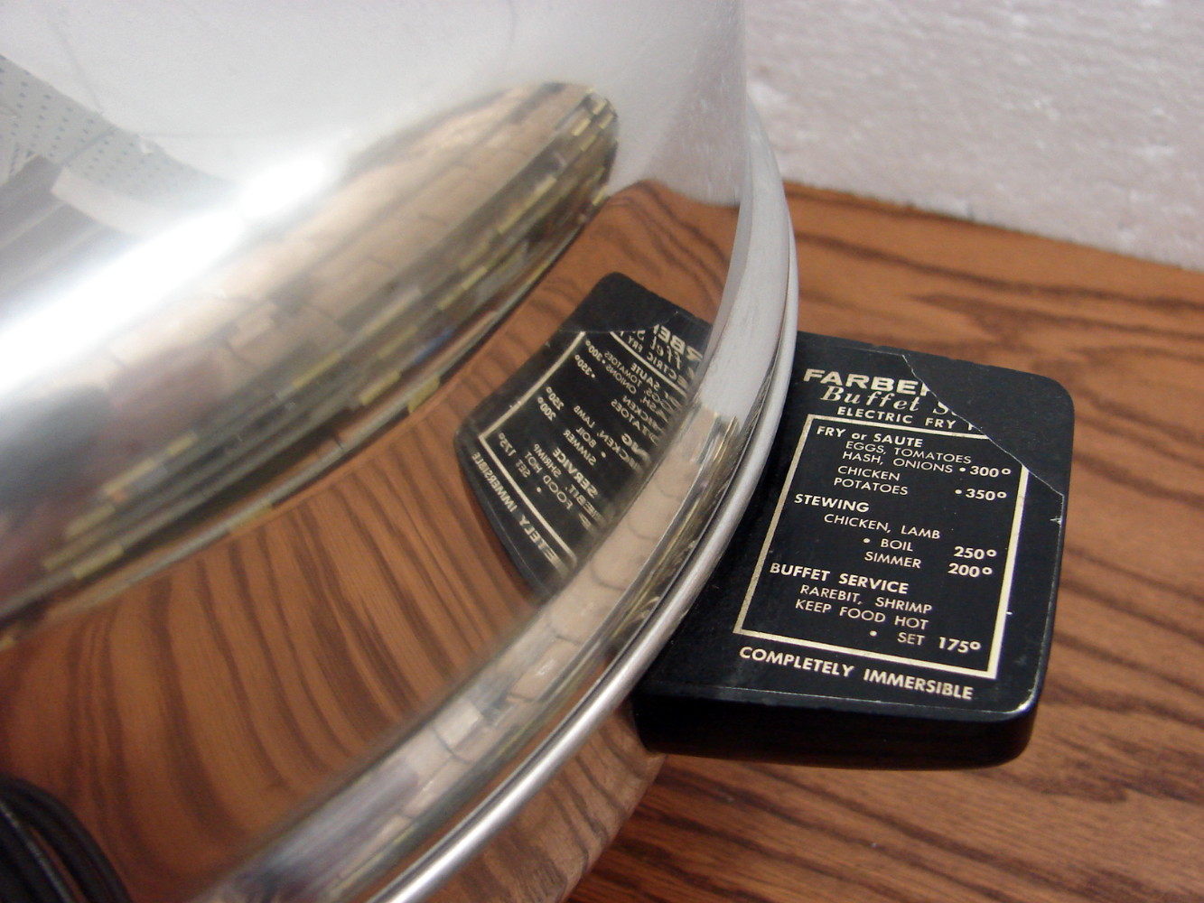 Vintage Farberware Stainless Steel Electric Skillet Buffet Server 335-A Tested Working - Image 3
