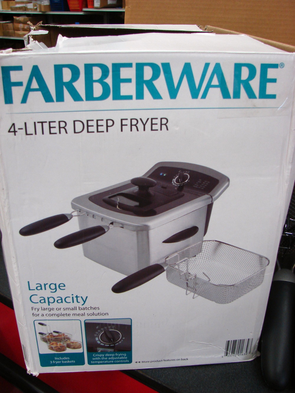 Farberware 4 Liter Large Capacity Deep Fryer Complete Tested Working Original Box - Image 5
