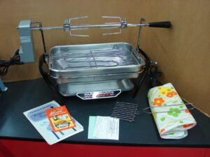 Vintage Farberware Open Hearth Grill Broiler Electric Motor Rotisserie Cover Spatula Books Tested