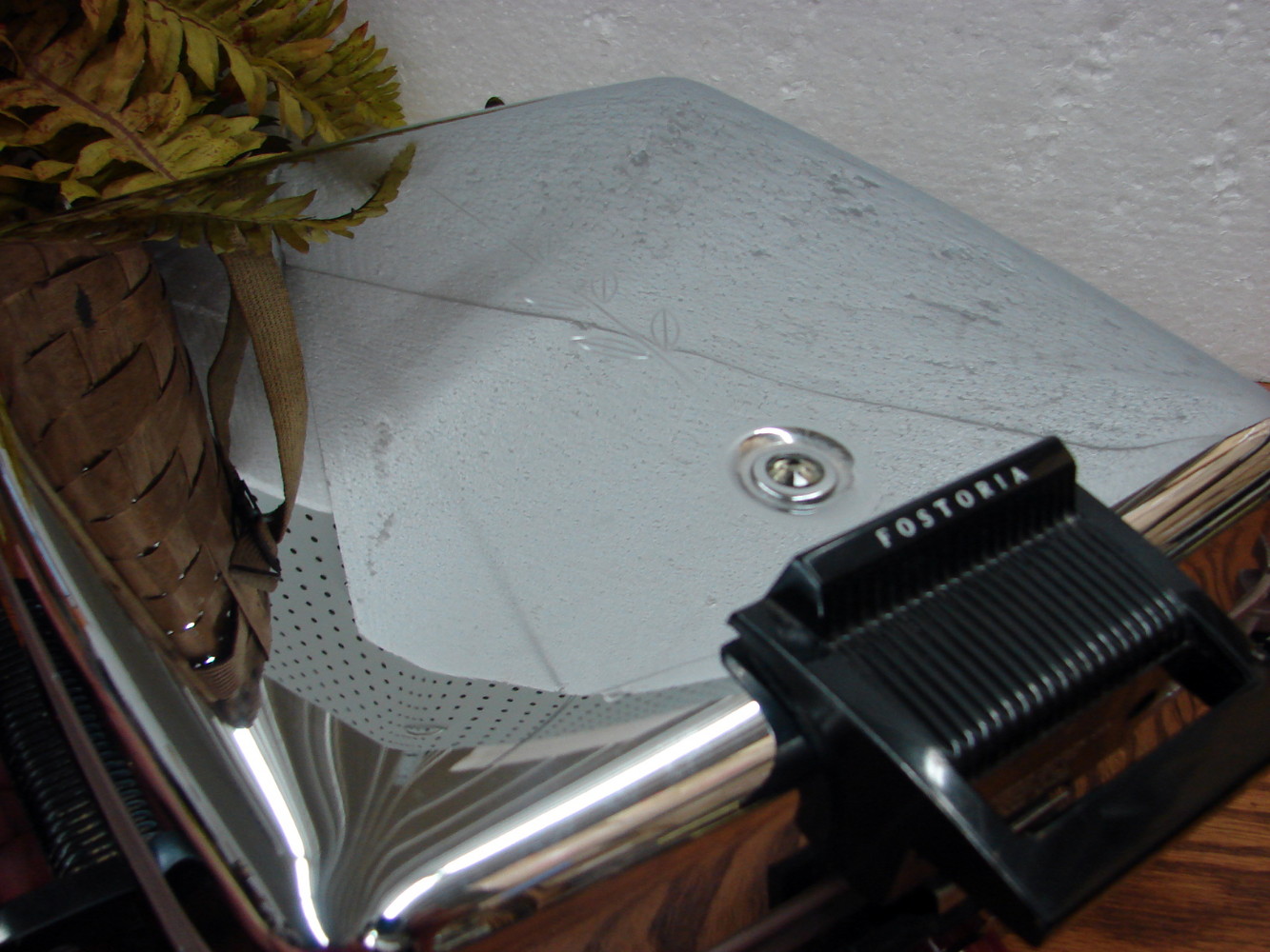 Vintage Automatic Fostoria Electric Waffle Grill Chrome Reversible Plates Tested w/ Manual #37105 - Image 4
