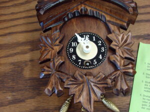 Vintage Miniature German Cuckoo Clock 6" Pendulum