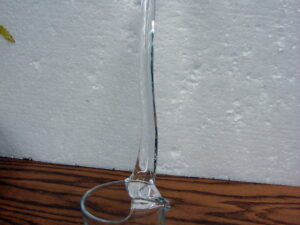 Glass Crystal Punch Bowl Straight Side Ladle w/ Pour Spout 14” Flat Bottom Large Bowl Cup