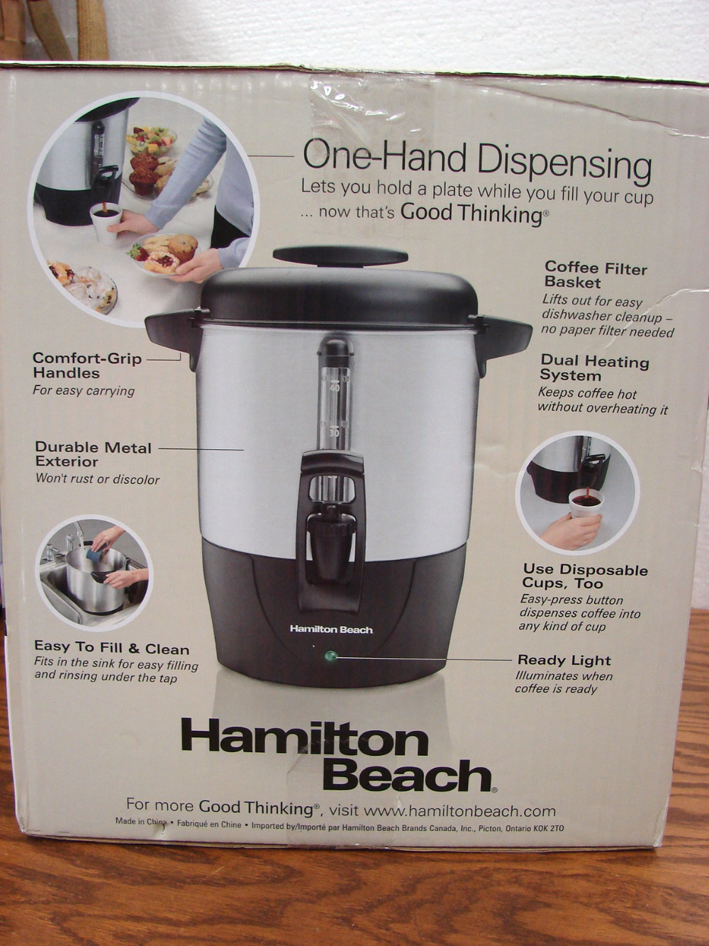 Brand New Hamilton Beach Coffee Maker One Hand Dispensing 40 Cup Machine #40514 - Image 2