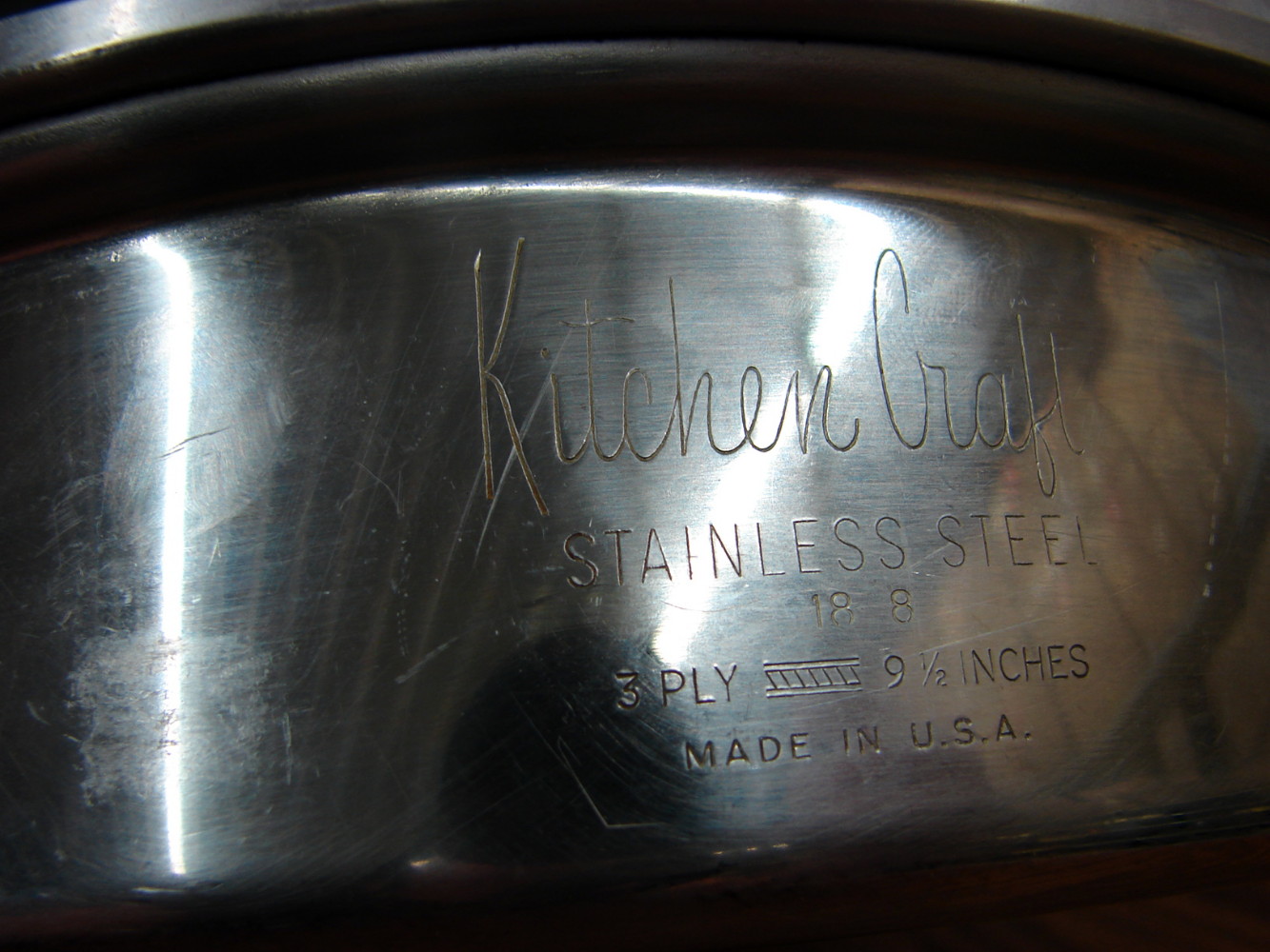 Vintage Kitchen Craft Stainless Steel 11" Skillet w/ Egg Poacher Insert w/ Dome Lid - Image 2