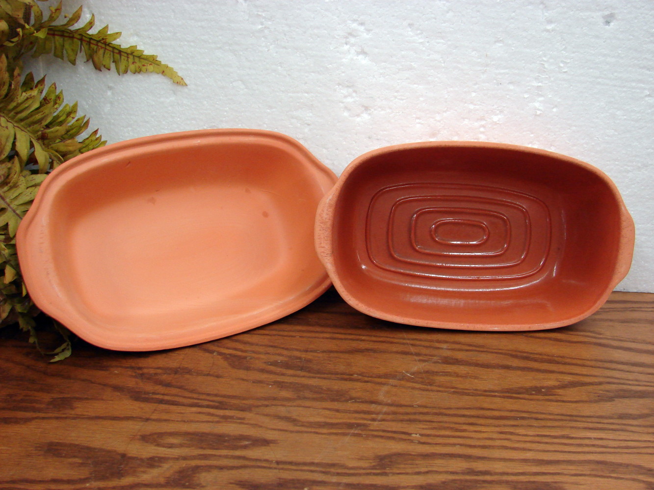 Vintage LittonWare Romertopf Terra Cotta Clay Roaster Baker 850 West Germany 12 x 7" - Image 2