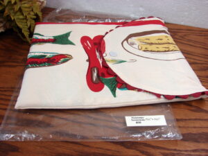 Brand New Retired Moda Home Vintage Retro Fisherman Fly Fishing Tablecloth 52”x52” Cotton