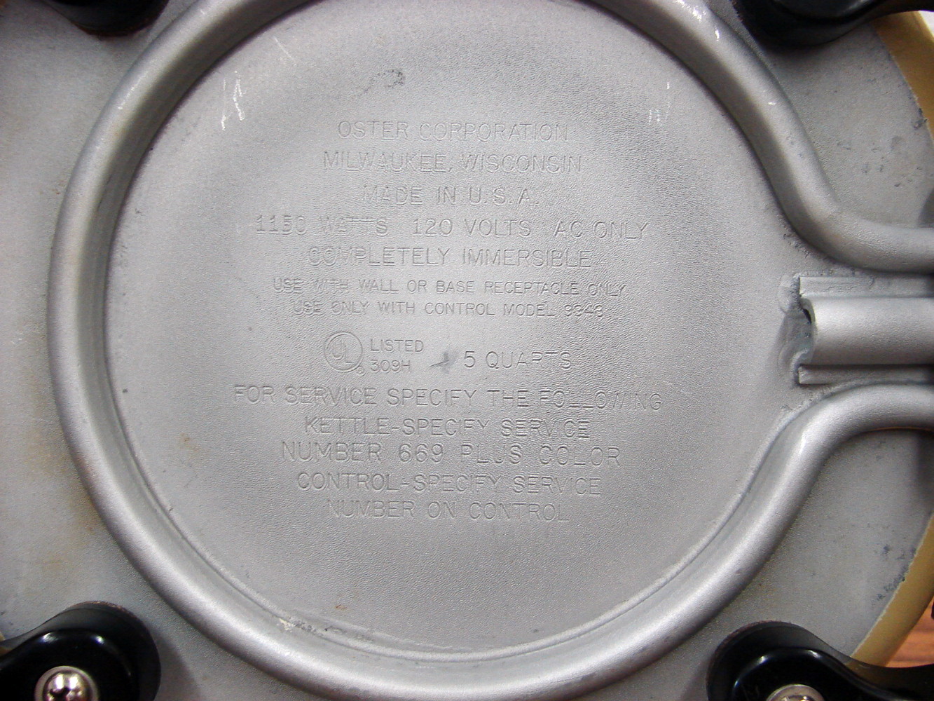 Vintage Oster Imperial Brown Simmer Non Stick 5 Qt Slow Cooker Harvest Gold Fade #669 - Image 3