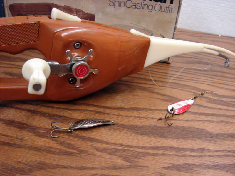 Vintage 1972 Popeil's Pocket Fisherman Folding Fishing Pole Spin