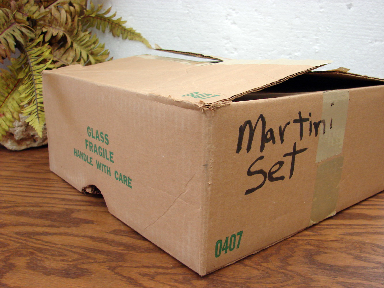 8 pc Vintage Princess House Martini Set #407 Original Box Pitcher 6 Glasses Stir Stick - Image 3