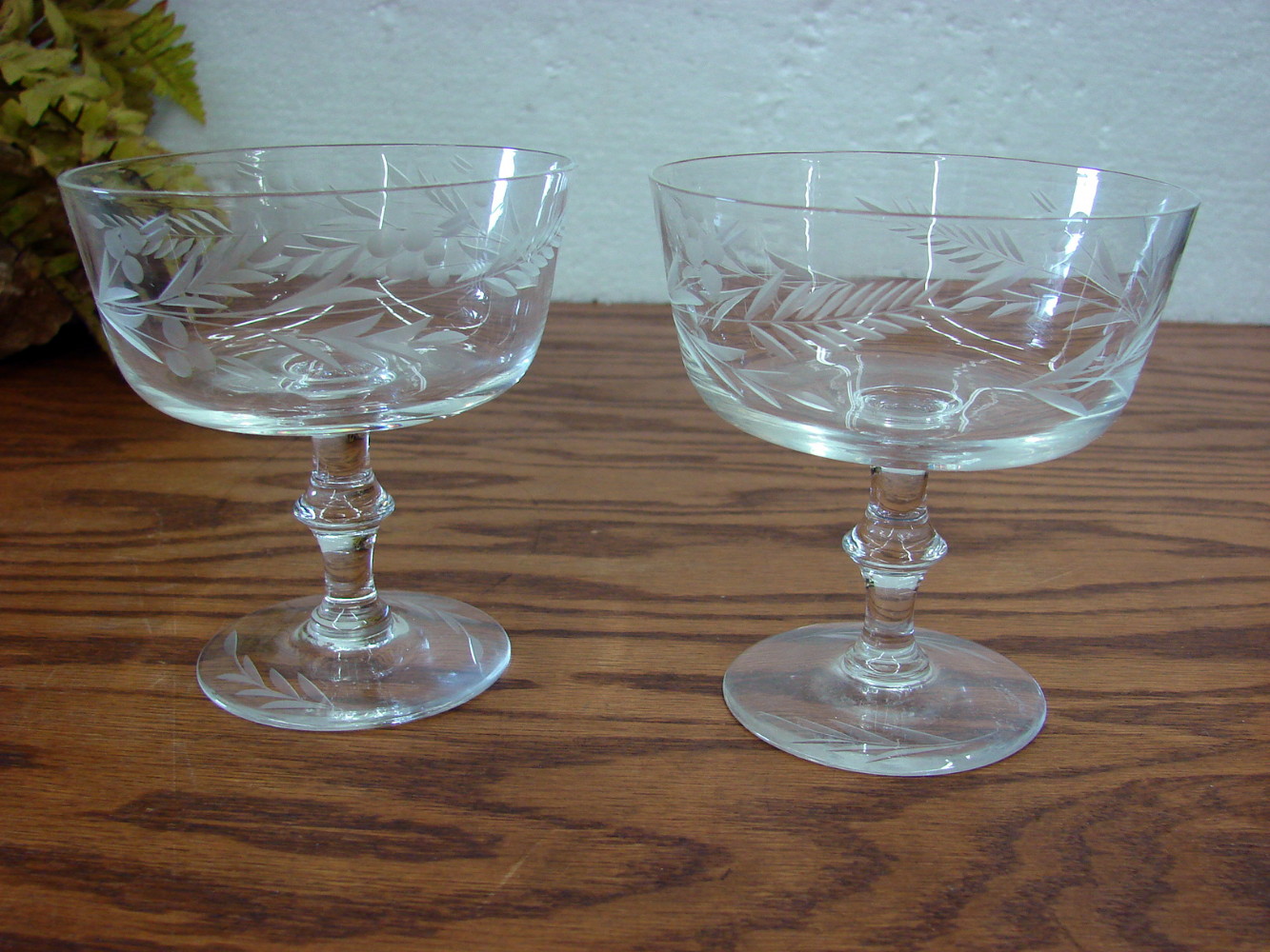 Set/8 Vintage Clear Etched Water Flat Tumbler Glasses Radio Brand Japan - Image 2