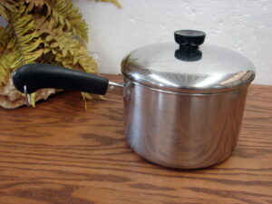 Vintage All Stainless Steel Revere Ware 3 Quart Sauce Pan w/ Lid
