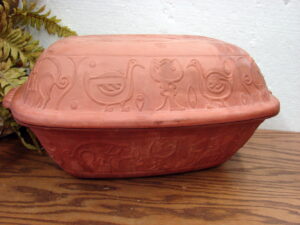 Vintage Romertopf Terra Cotta Clay Roaster Baker 113 by Bay West Germany