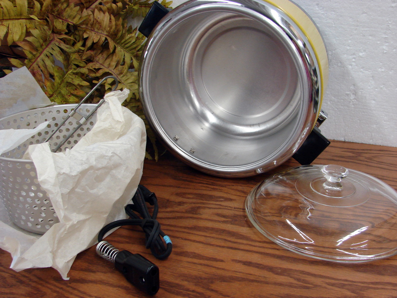 Brand New MCM Vintage Sears Cooker Deep Fryer Yellow Chrome 309.69320 - Image 2