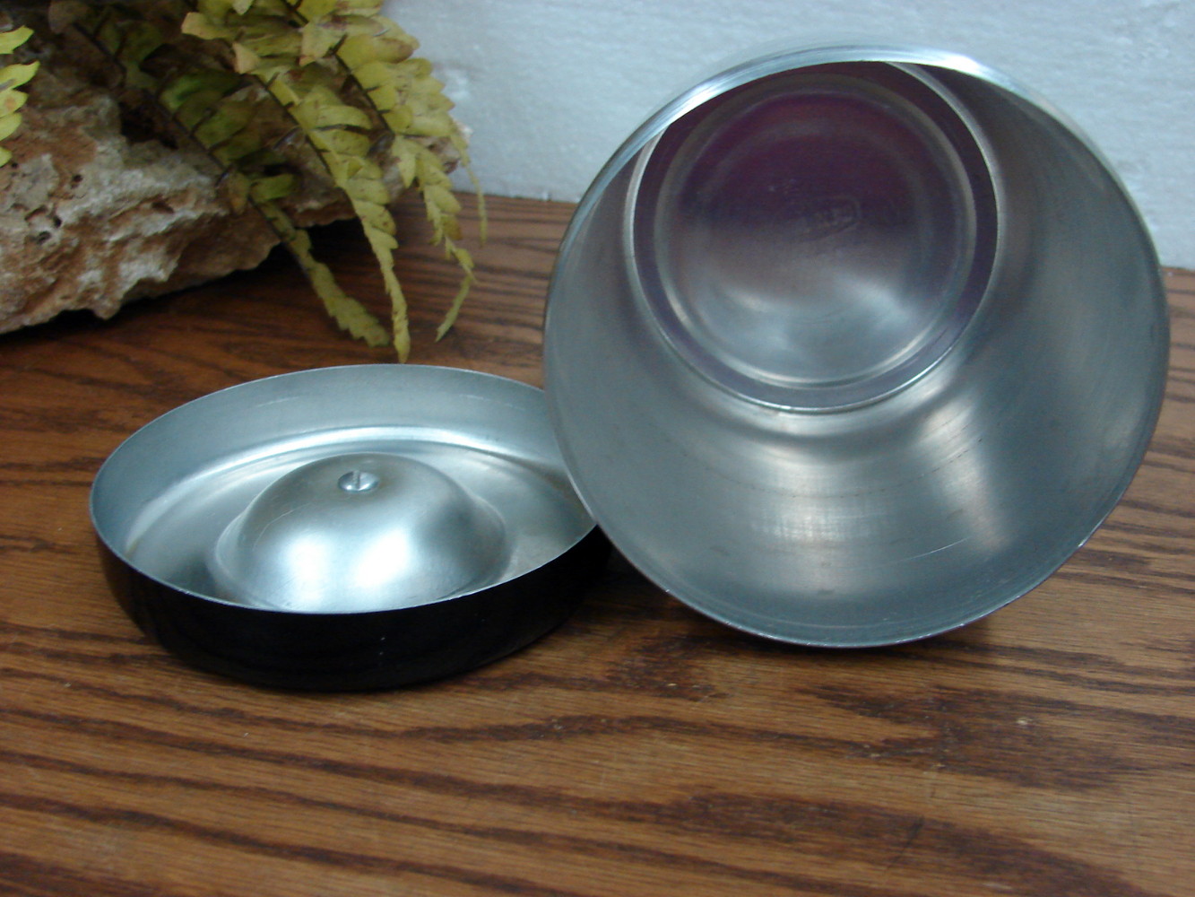Brand New Vintage MCM West Bend Aluminum Tea Canister w/ Black Accents - Image 2