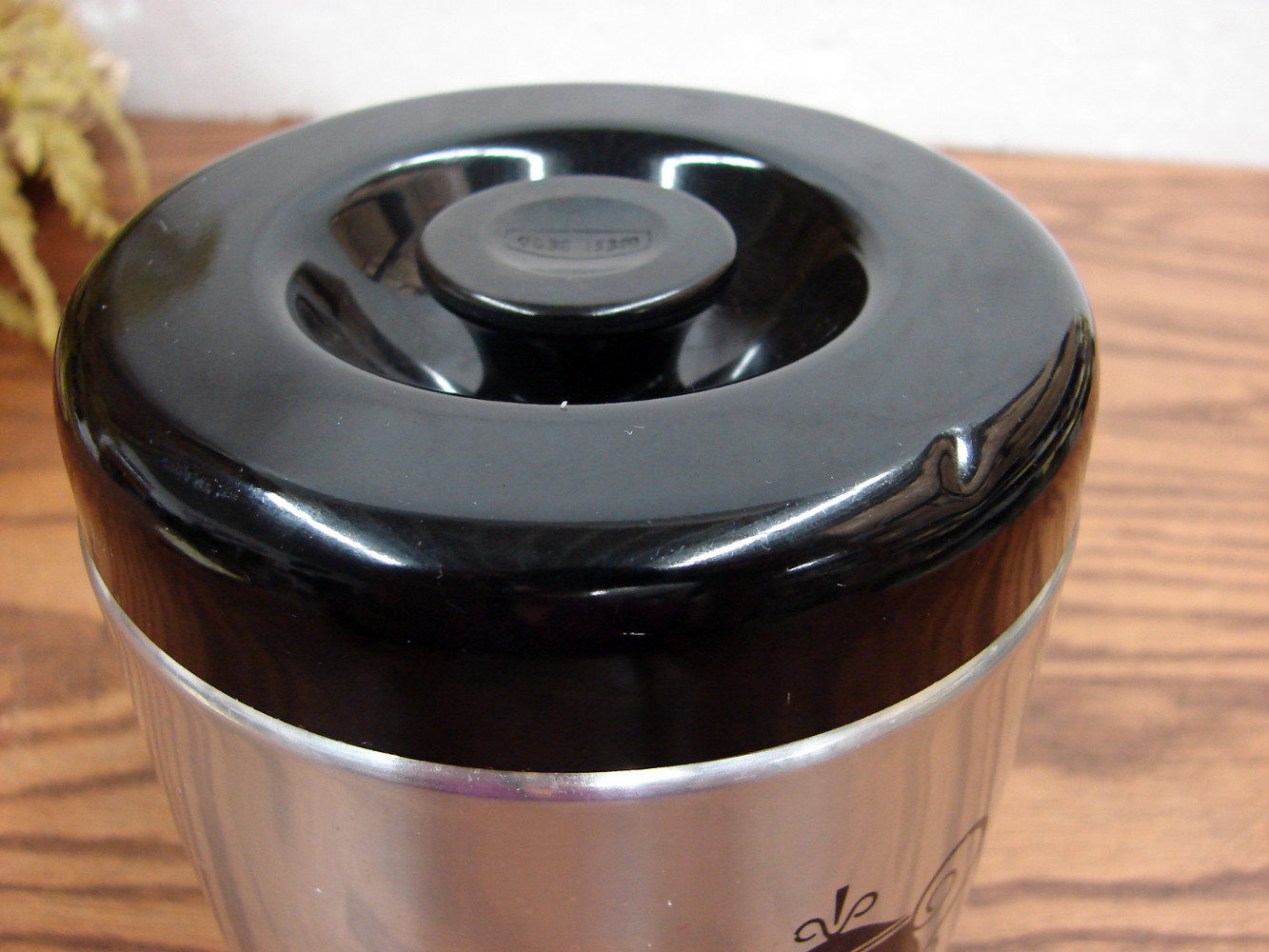 Brand New Vintage MCM West Bend Aluminum Tea Canister w/ Black Accents - Image 3