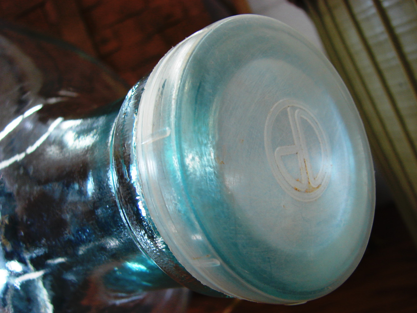 54 Liter Vintage Clear Glass Carboy Demijohn w/ Lid Made in Italy w/ Basket Wine Making - Image 4
