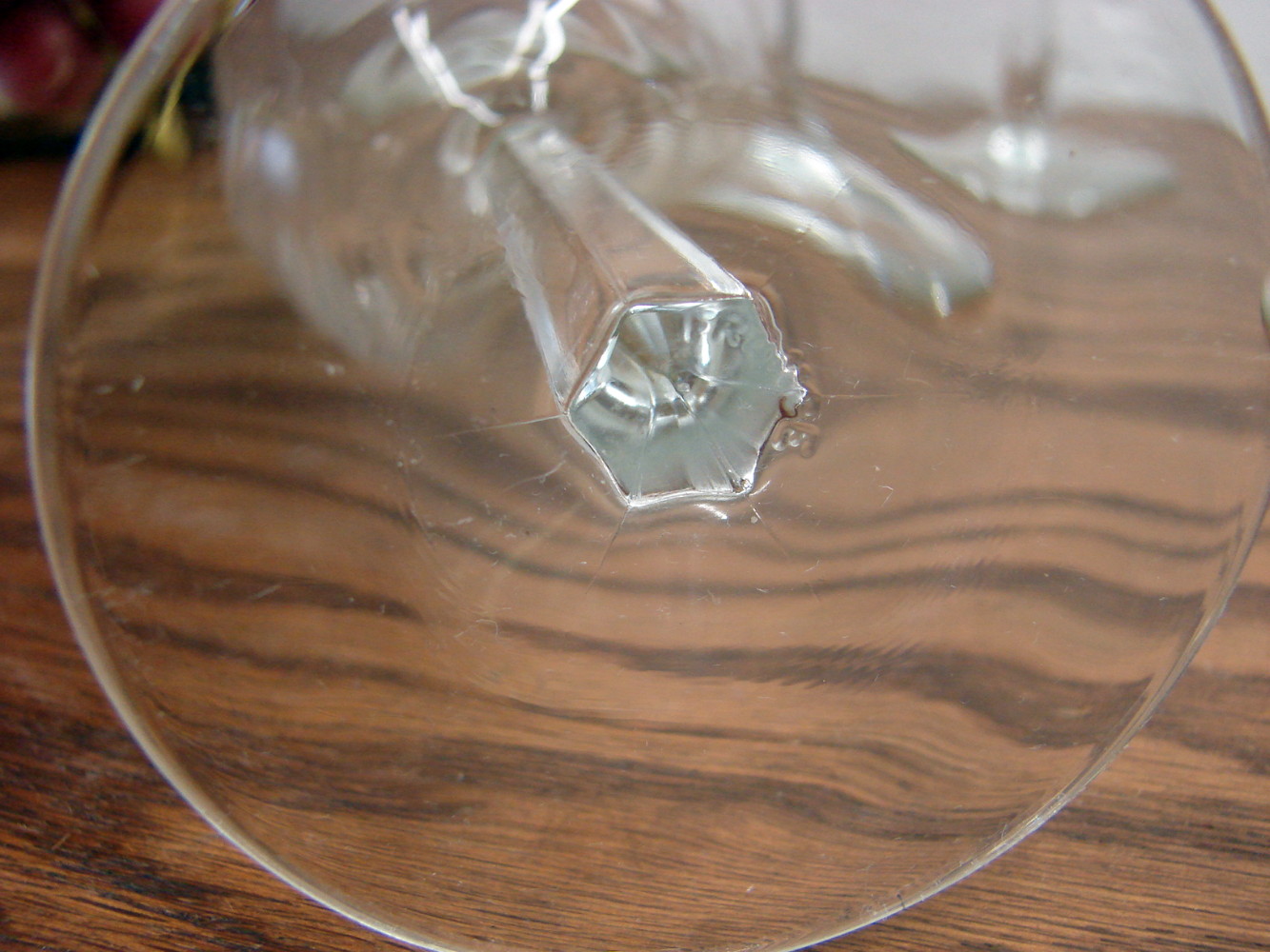 Set/6 Hexagon Stem Crystal Wine Glasses 6 Sided Elegant Glassware - Image 2