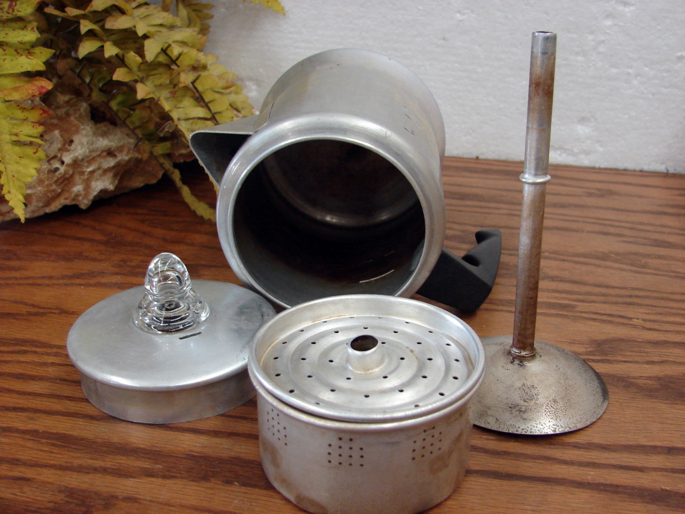 Vintage Mirro Coffee Pot Aluminum Percolator Camping 5 Cup M-0805 Glass Knob - Image 2