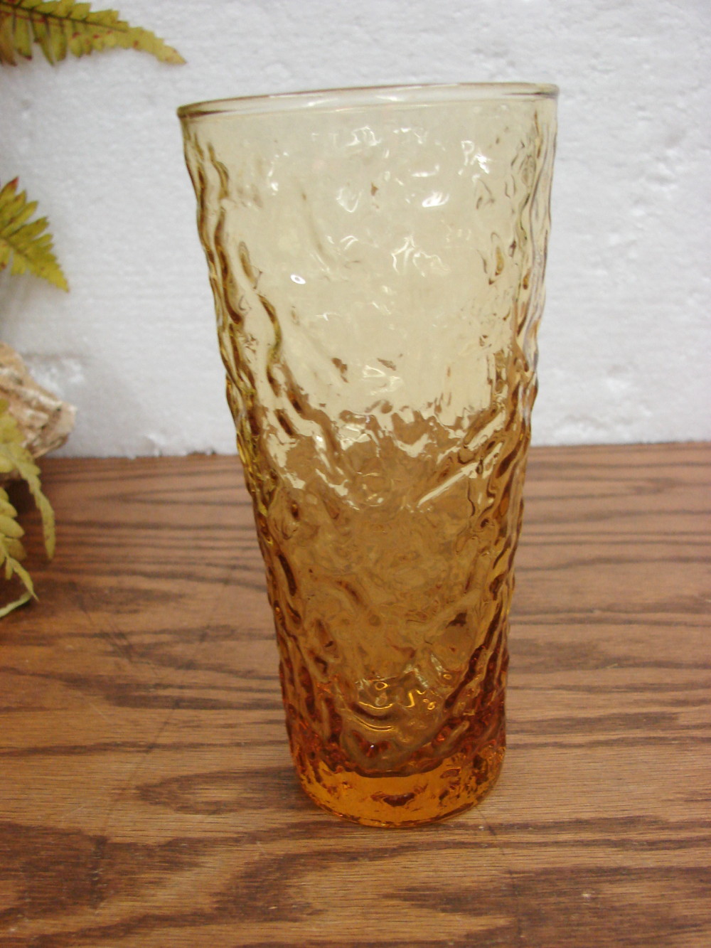 Vintage Anchor Hocking Honey Gold Lido Milano Ice Tea Glass 16 oz