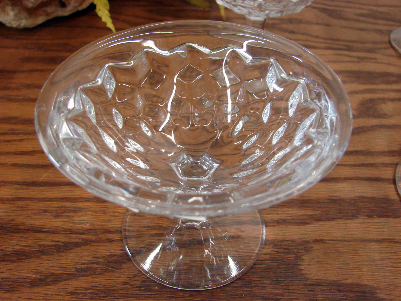 Set/6 Vintage Crystal Clear Fostoria American Cubist Sherbet 4 1/8" wide 3 1/4" tall - Image 3