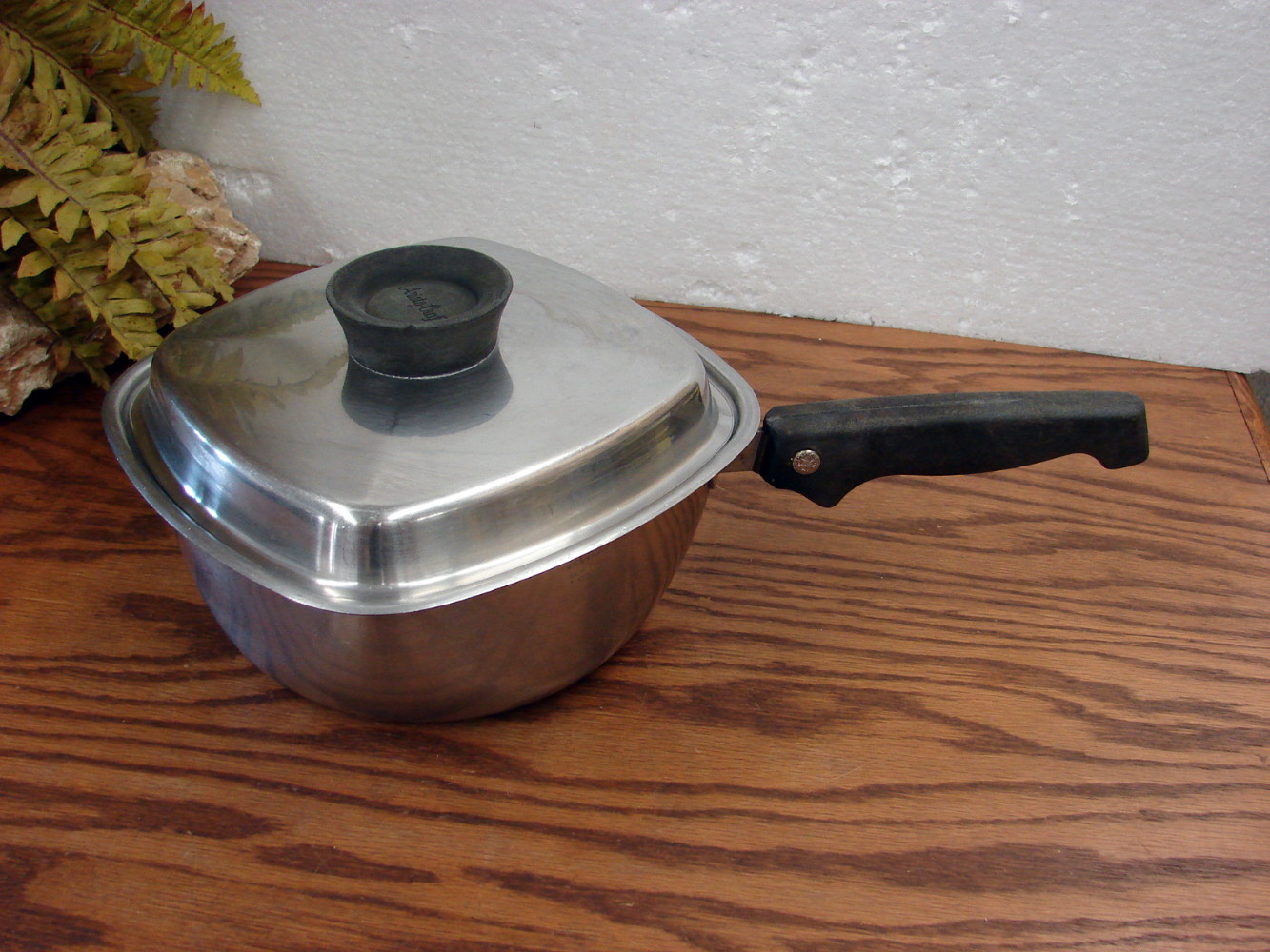 Vintage 18-8 4 Ply Stainless Steel Aristo-Craft 8" Square Sauce Pan w/ Lid