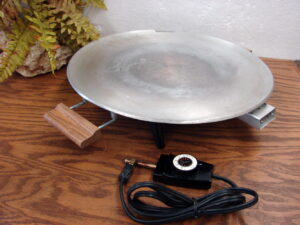 Vintage 16" Heritage Bethany Lefse Griddle Grill Wood Handles Tested Working w/ Power Cord