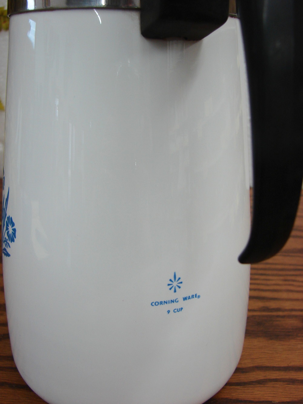 Complete 9 Cup Blue Cornflower Vintage Corning Ware Stove Top Coffee Pot Percolator - Image 3