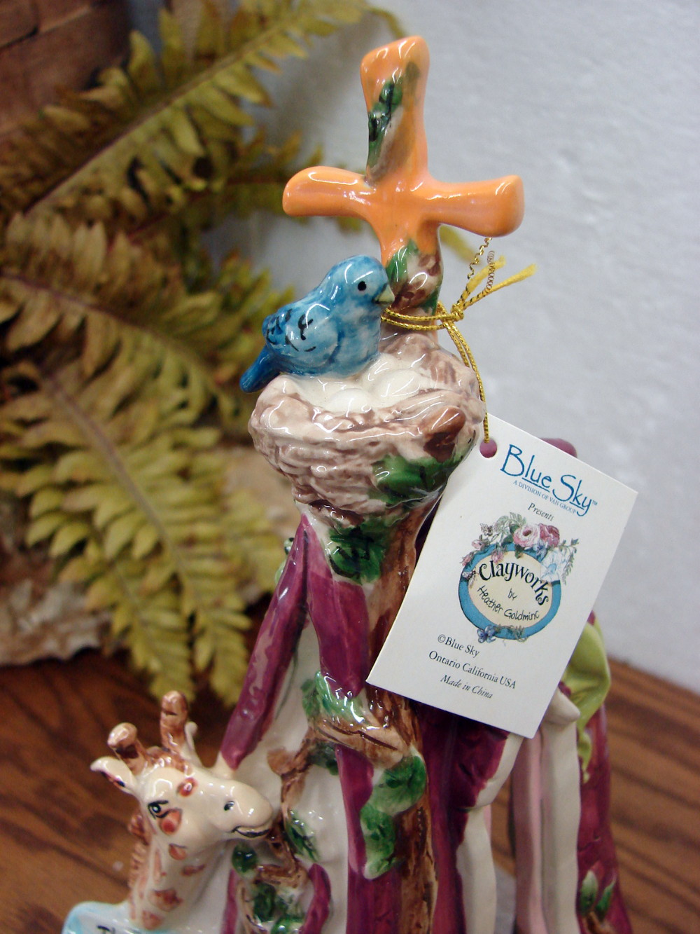 Brand New Retired Blue Sky Clayworks Goldminc Church of All Creatures Great & Small w/ Base 14" - Image 2