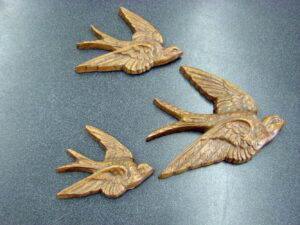 Set/3 Vintage Burwood Wall Hanging Soaring Birds