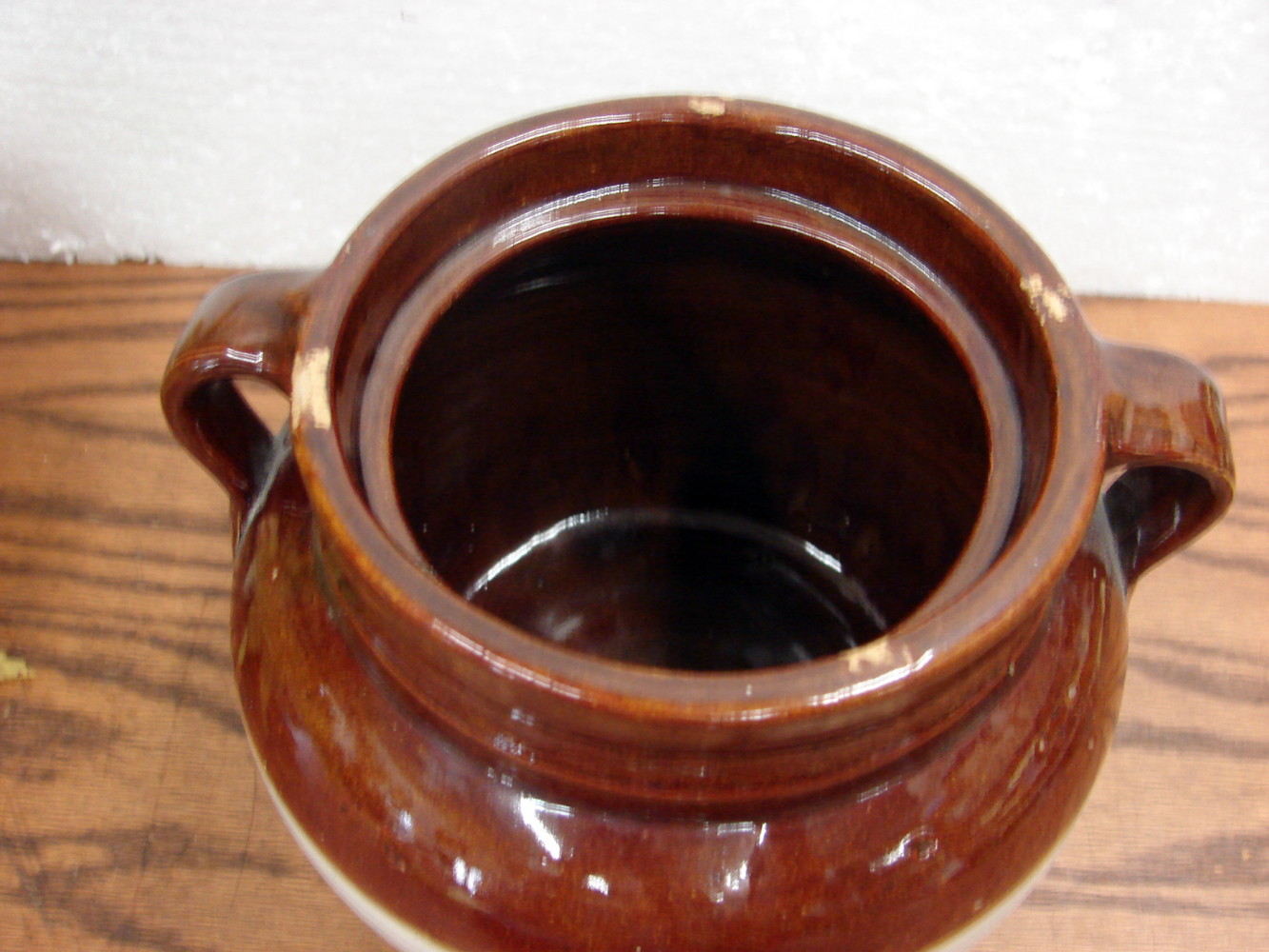 Antique Red Wing Western Stoneware C.M. Davidson Climax MN Advertising Bean Pot no Lid - Image 2