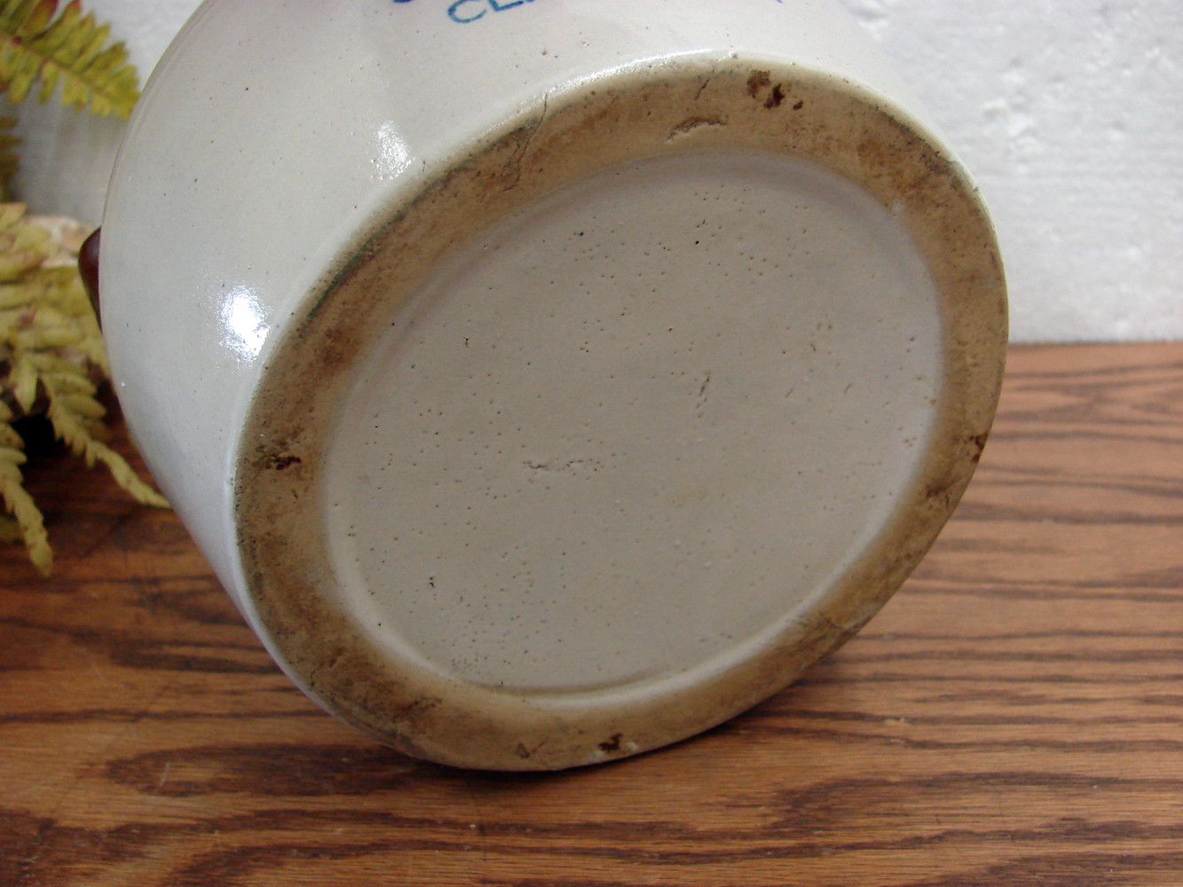 Antique Red Wing Western Stoneware C.M. Davidson Climax MN Advertising Bean Pot no Lid - Image 3
