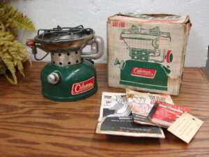 Vintage Coleman #502-700 One Burner Camp Stove in Original Box
