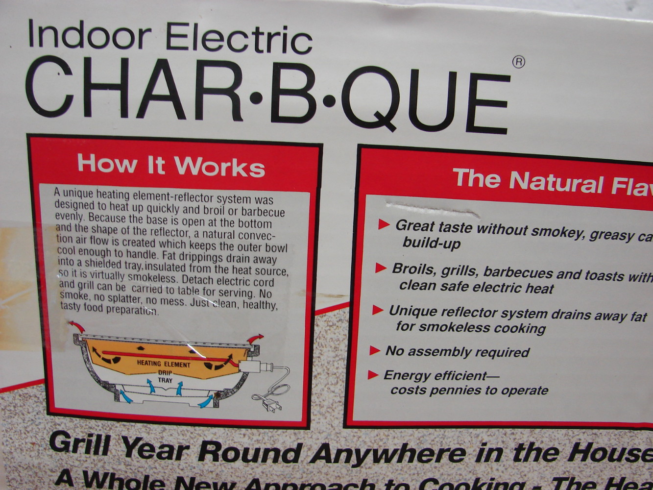 Brand New Contempra Char B Que Stoneware Smokeless Indoor Electric Grill in Original Box - Image 4