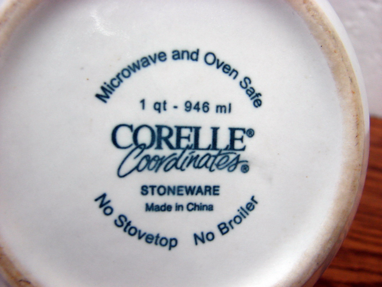 Corning Callaway Green Ivy Corelle Coordinates 1 Quart Nesting Mixing Serving Stoneware Bowl - Image 2