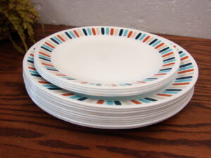 Set/14 Corning Ware Corelle Payden Pattern Plates