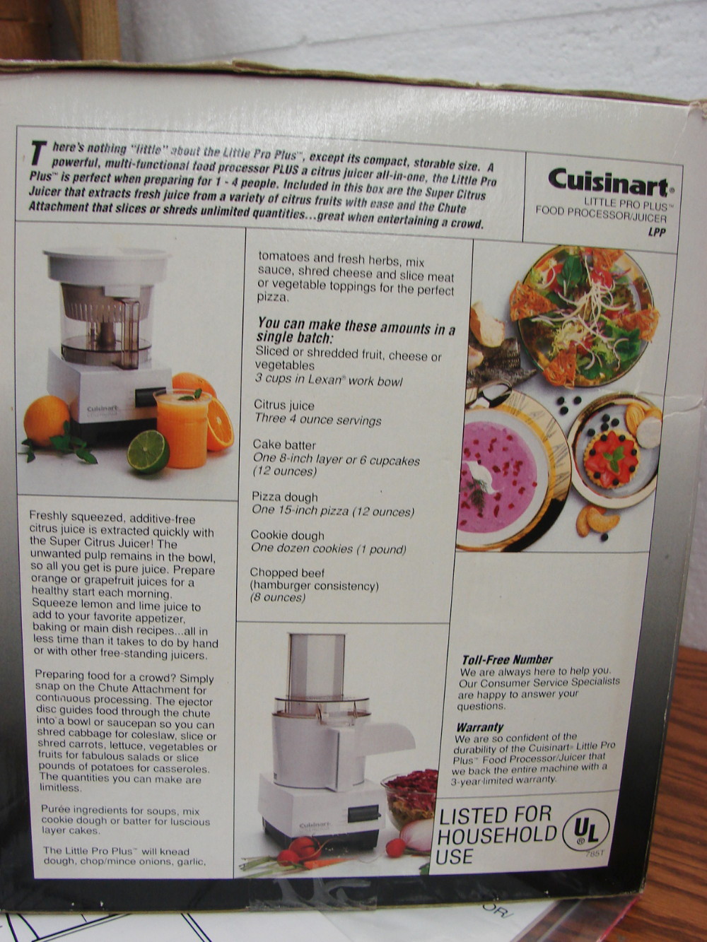 Like New Cuisinart Little Pro Plus Type 2 Food Processor Juicer in Box - Image 9